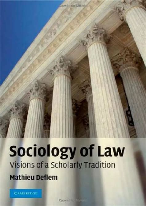 sociology of law visions of a scholarly tradition Reader